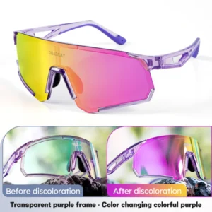 Transparent Purple Frame - Photochromic Lenses